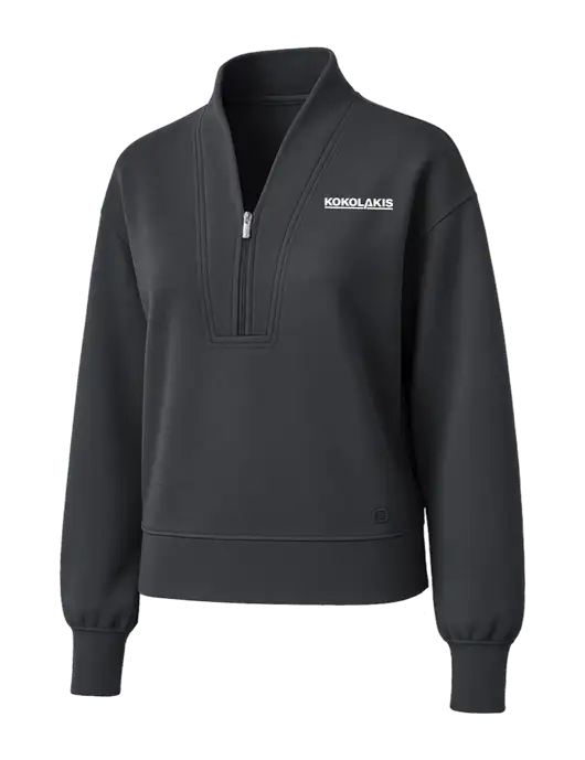 OGIO Womens Dark Grey Transcend 1/4-Zip w/Kokolakis Logo