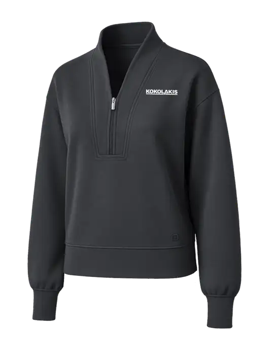 OGIO Womens Dark Grey Transcend 1/4-Zip w/Kokolakis Logo