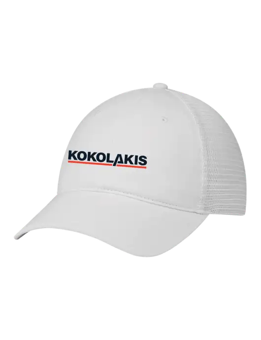 Richardson 111 Garment Washed Trucker Cap White w/White Mesh w/Kokolakis Logo