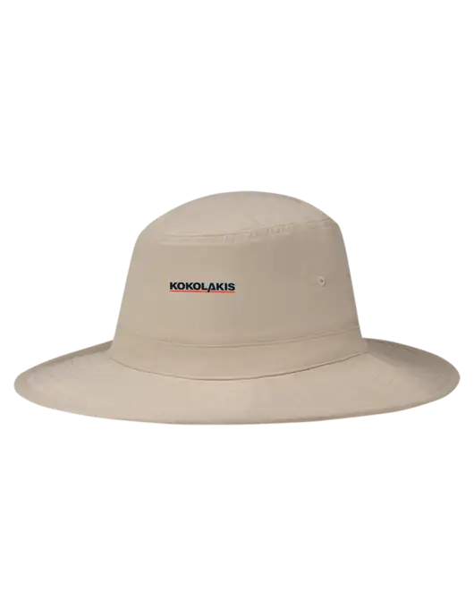 Tan Booney Sun Hat w/Kokolakis Logo