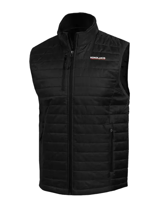 Packable Black Puffy Vest w/Kokolakis Logo