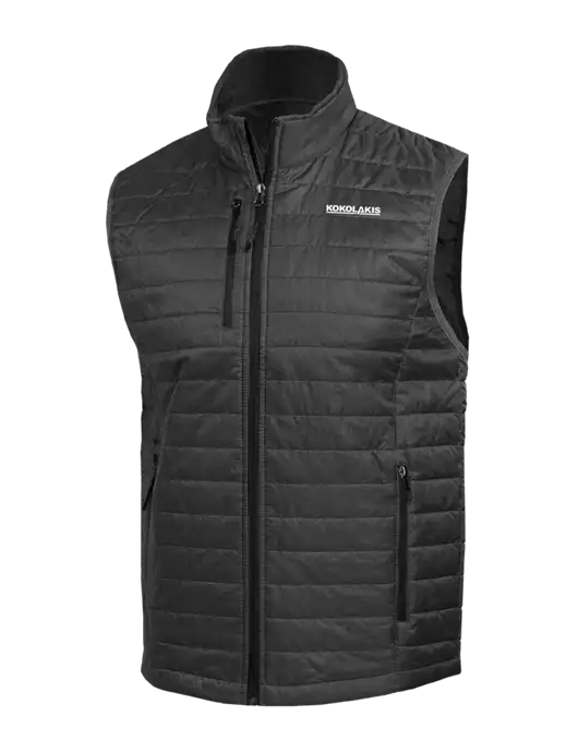 Packable Dark Grey Puffy Vest w/Kokolakis Logo
