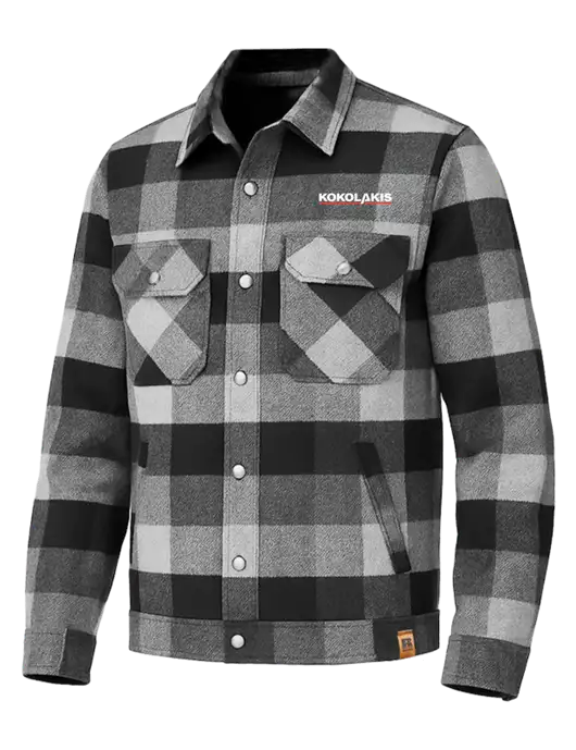 Russell Outdoors Black Plaid Basin Jacket w/Kokolakis Logo
