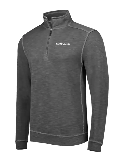 Tommy Bahama Dark Grey Tobago Bay 1/2 Zip w/Kokolakis Logo