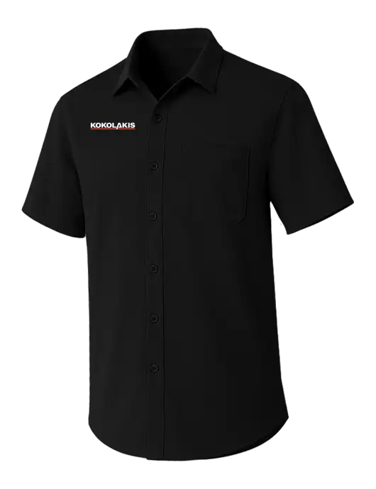 Black Short Sleeve UV Dockside Shirt w/Kokolakis Logo
