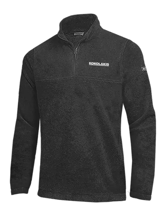 Columbia Charcoal Heather Steens Mountain Fleece 1/2 Zip Pullover w/Kokolakis Logo