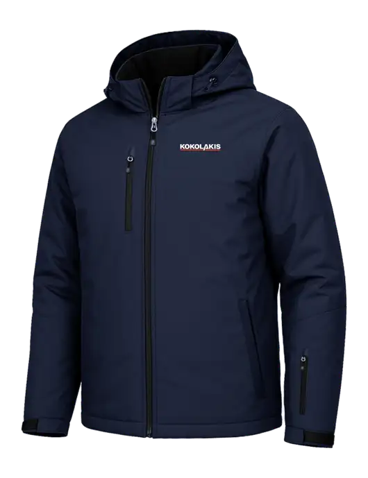 Cold Weather Vortex Light Navy/ Dark Navy Waterproof 3-in-1 Jacket with Detachable Hood w/Kokolakis Logo, Kokolakis Logo
