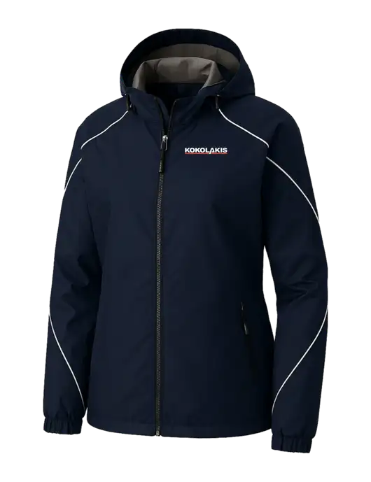 Womens Angle 3-in-1 Navy Jacket with Fleece Liner w/Kokolakis Logo, Kokolakis Logo