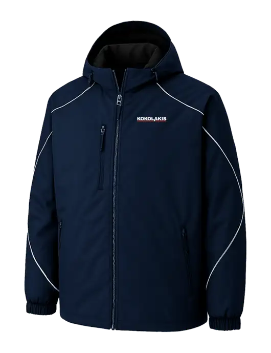 Angle 3-In-1 Dark Navy Jacket with Bonded Fleece Liner w/Kokolakis Logo, Kokolakis Logo