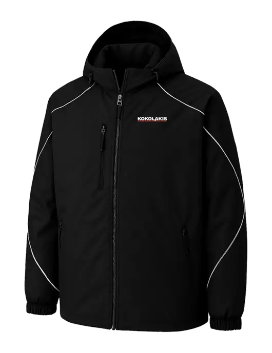 Angle 3-In-1 Black Jacket with Bonded Fleece Liner w/Kokolakis Logo, Kokolakis Logo
