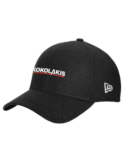 New Era Diamond Era Black Stretch Cap w/Kokolakis Logo