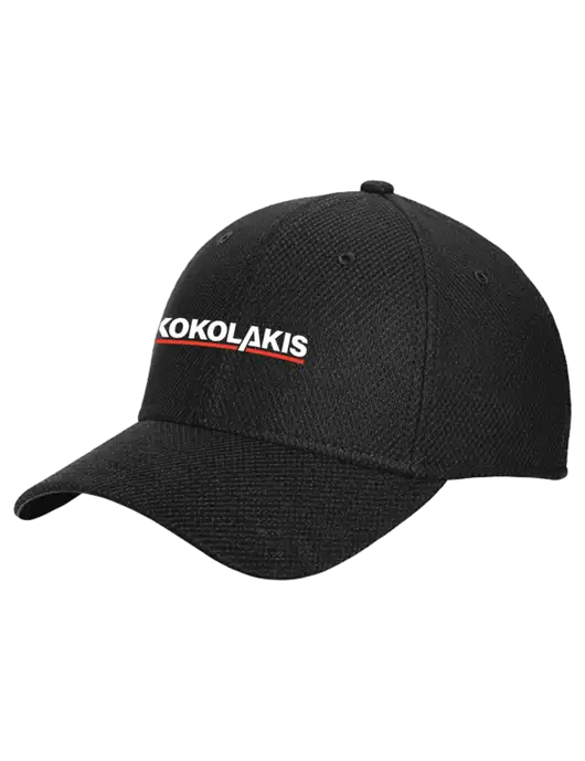 New Era Diamond Era Black Stretch Cap w/Kokolakis Logo