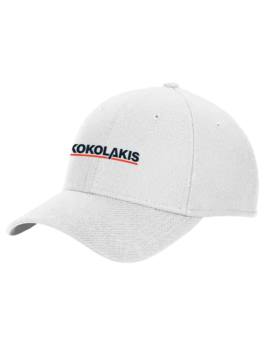 New Era Diamond Era White Stretch Cap w/Kokolakis Logo