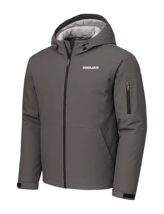 Waterproof Insulated Dark Grey Jacket w/Kokolakis Logo