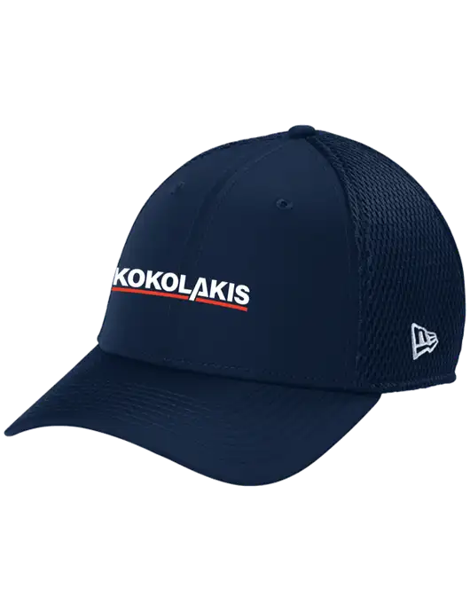 New Era 39THIRTY Performance Stretch Dark Navy Mesh Cap w/Kokolakis Logo