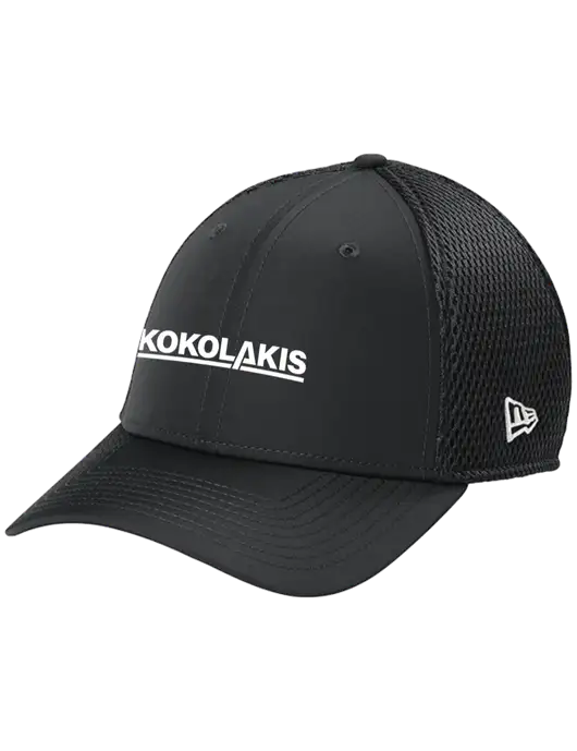 New Era 39THIRTY Performance Stretch Charcoal Grey Mesh Cap w/Kokolakis Logo