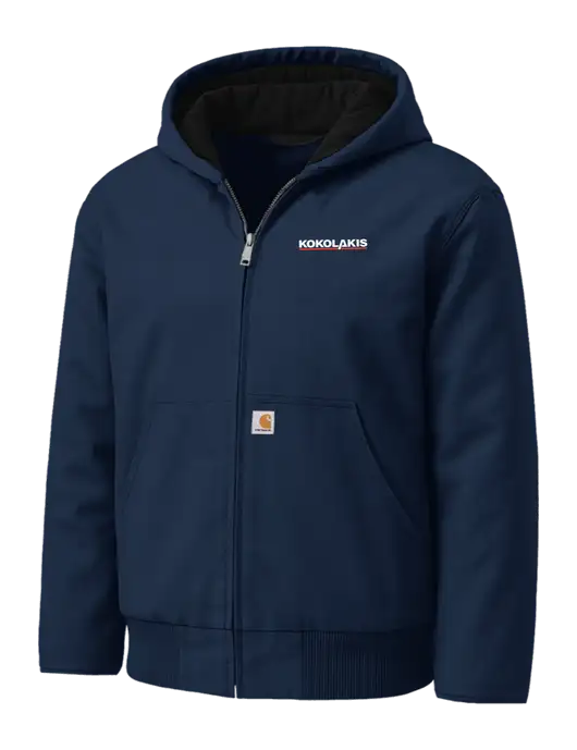 Carhartt Washed Duck Active Dark Navy Jacket w/Kokolakis Logo