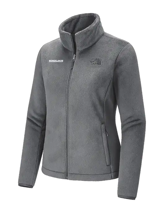The North Face Womens Dark Medium Grey Osito Fleece Jacket
 w/Kokolakis Logo