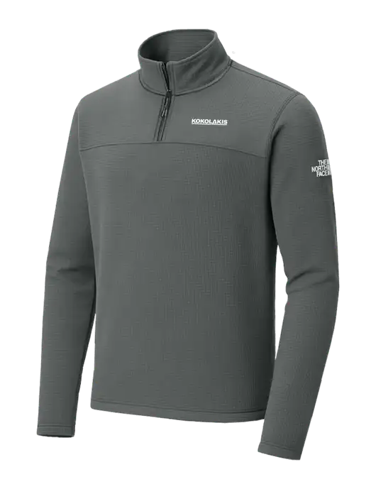 The North Face Aim 1/4-Zip Dark Medium Grey Fleece w/Kokolakis Logo