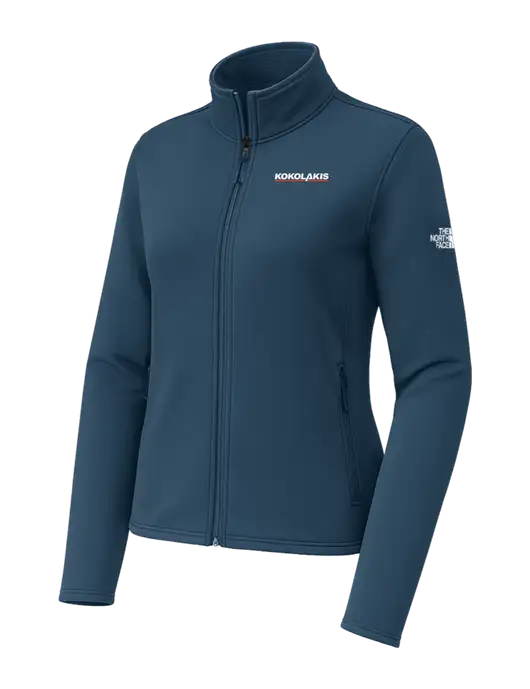 The North Face Womens Aim Full-Zip Light Navy Fleece Jacket w/Kokolakis Logo