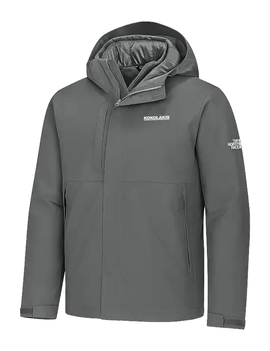 The North Face Castle Valley Triclimate 3-in-1 Dark Medium Grey Jacket w/Kokolakis Logo, Kokolakis Logo