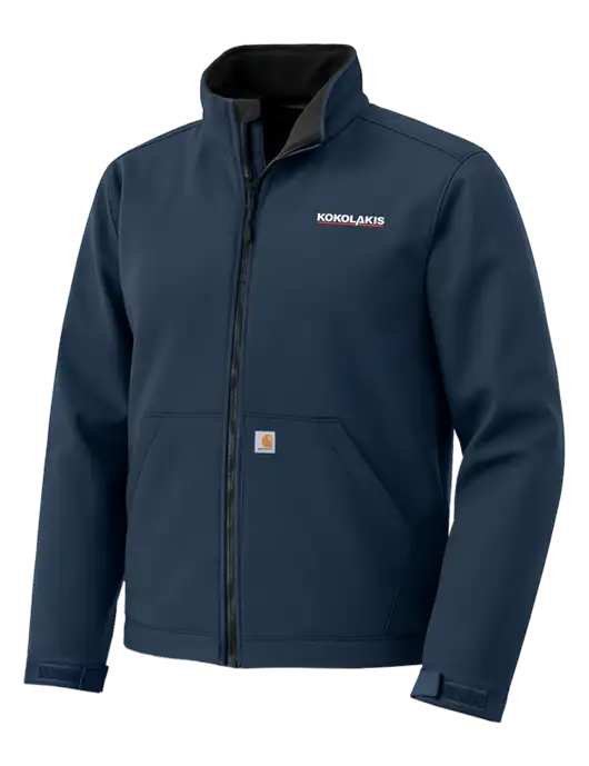 Carhartt Rain Defender Dark Navy Soft Shell Jacket w/Kokolakis Logo