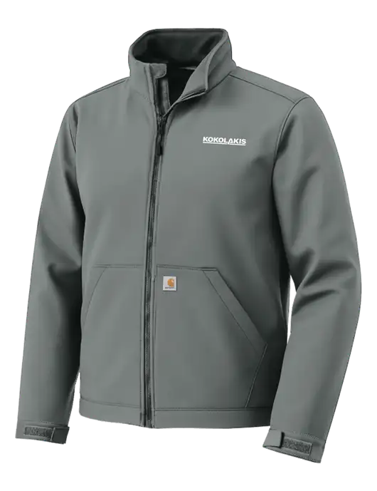 Carhartt Rain Defender Dark Medium Grey Soft Shell Jacket w/Kokolakis Logo