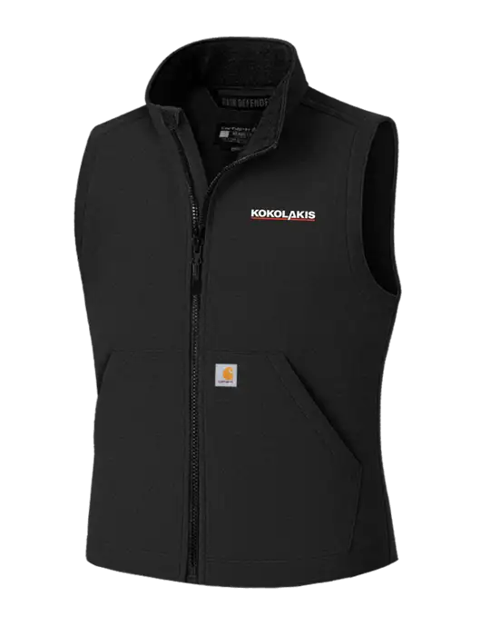 Carhartt Rain Defender Black Soft Shell Vest w/Kokolakis Logo