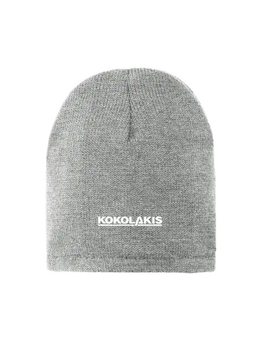 Dark Medium Grey Fleece-Lined Beanie Cap w/Kokolakis Logo