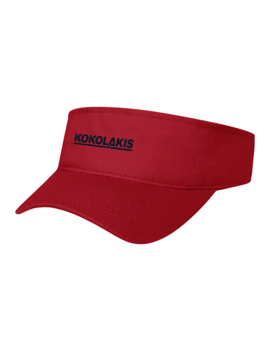 Red Cap Visor w/Kokolakis Logo