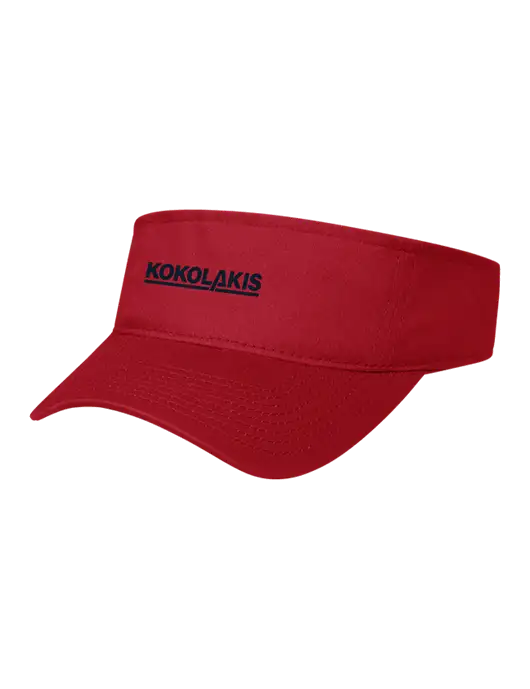 Red Cap Visor w/Kokolakis Logo
