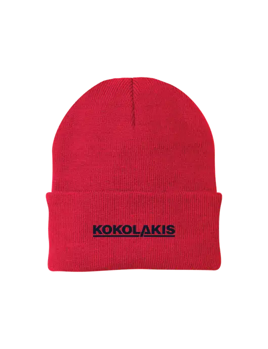Red Knit Cap w/Kokolakis Logo