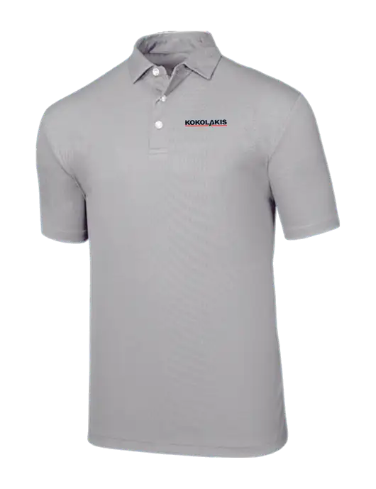 Callaway Birdseye Light Grey Polo w/Kokolakis Logo