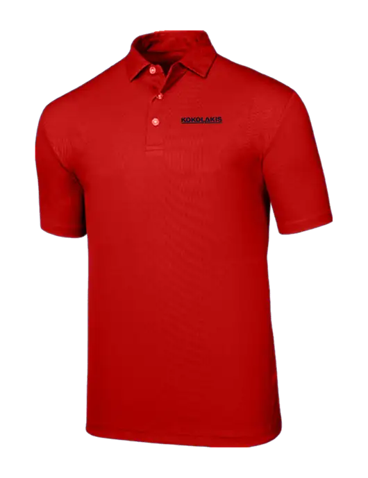 Callaway Birdseye Red Polo w/Kokolakis Logo