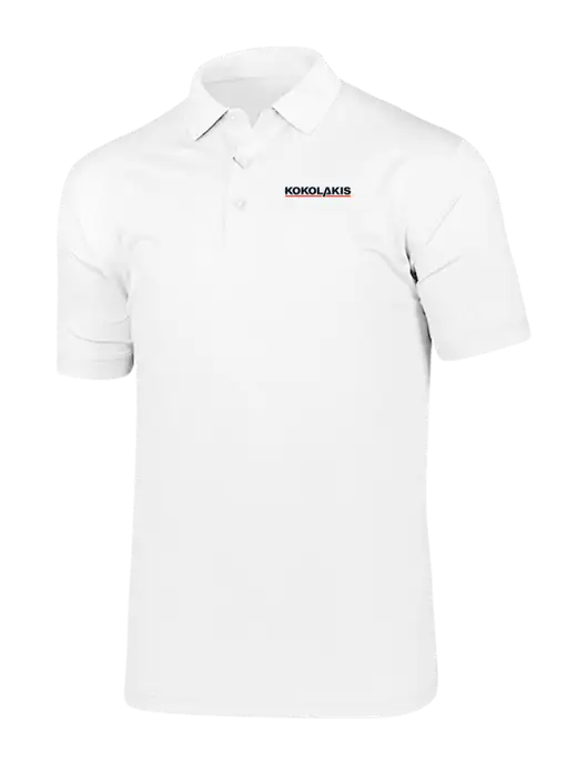 Callaway Vibrant Bright White Ventilated Polo w/Kokolakis Logo