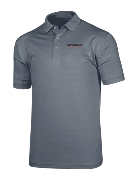 Callaway Vibrant Light Grey Ventilated Polo w/Kokolakis Logo