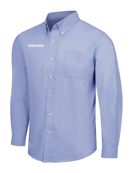 Light Slate Blue Crosshatch Easy Care Shirt w/Kokolakis Logo