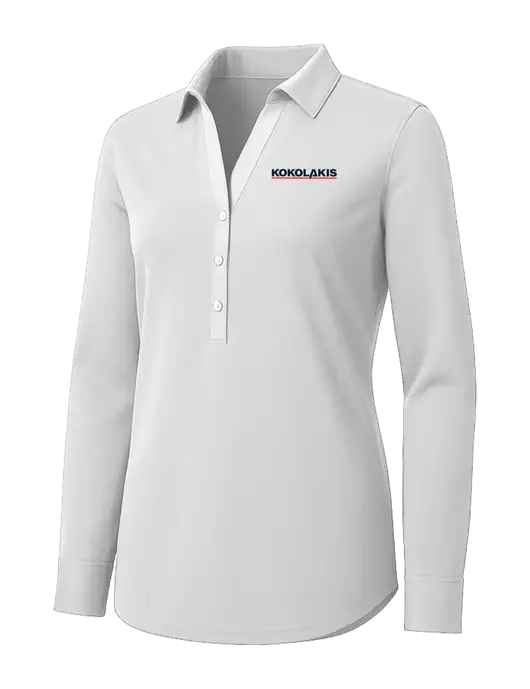 Womens White City Stretch Shirt w/Kokolakis Logo