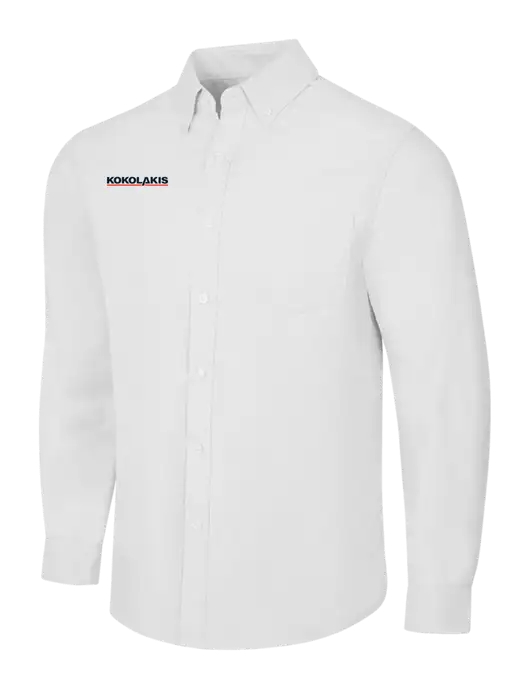 White SuperPro Oxford Shirt w/Kokolakis Logo