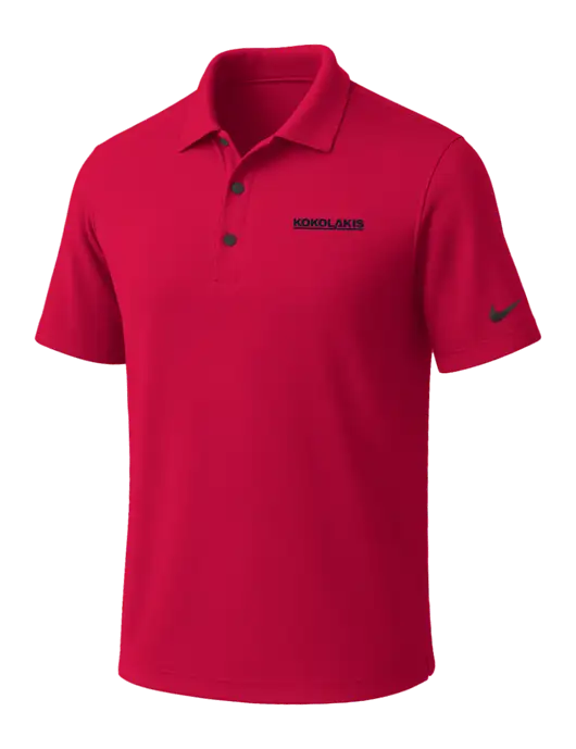 NIKE Red Dri-Fit Micro Pique Polo w/Kokolakis Logo