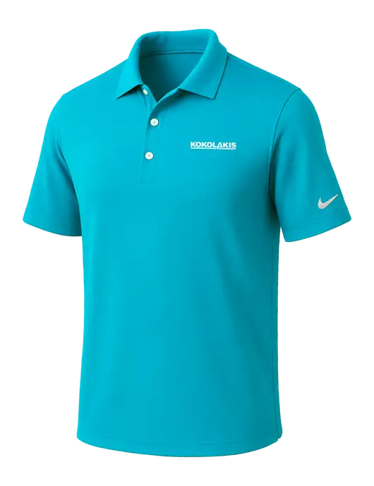 NIKE Sapphire Blue Dri-Fit Micro Pique Polo w/Kokolakis Logo