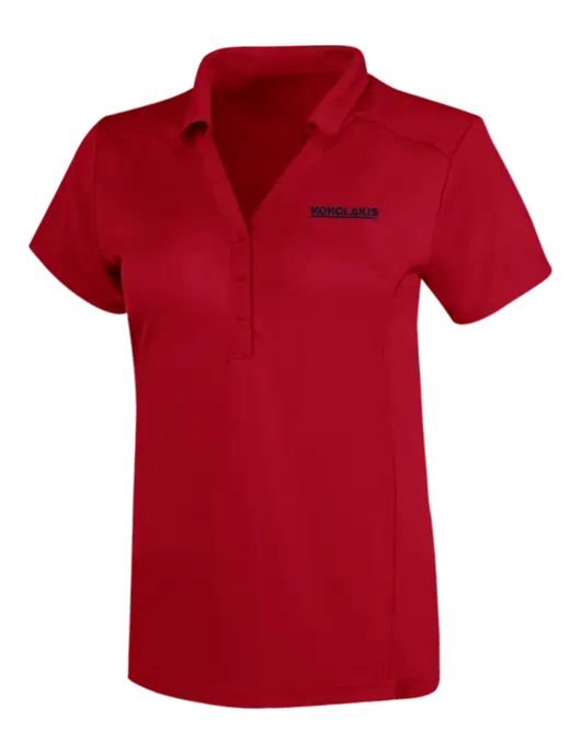 OGIO Red Womens Framework Polo w/Kokolakis Logo