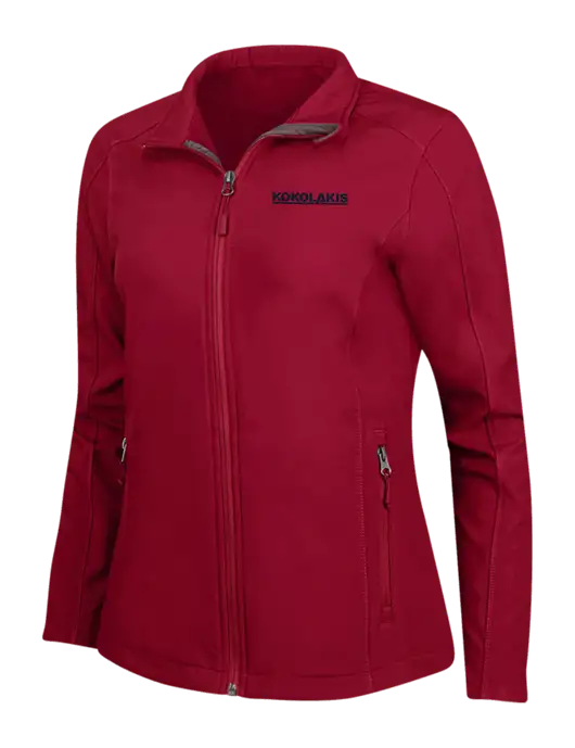 Red Womens Core Soft Shell Jacket w/Kokolakis Logo
