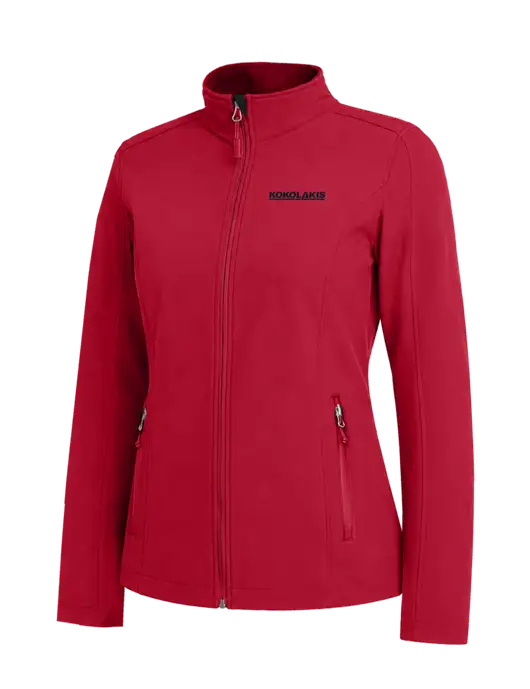 Red Womens Core Soft Shell Jacket w/Kokolakis Logo