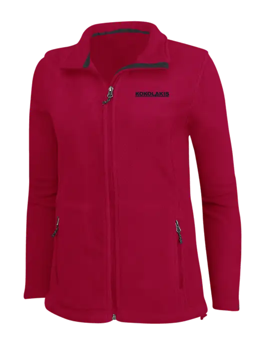Womens Red Fleece Jacket w/Kokolakis Logo