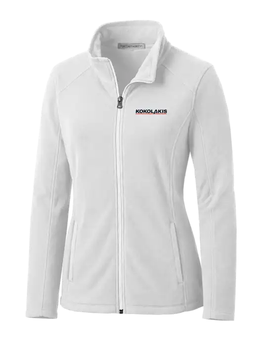 White Womens Microfleece Jacket w/Kokolakis Logo