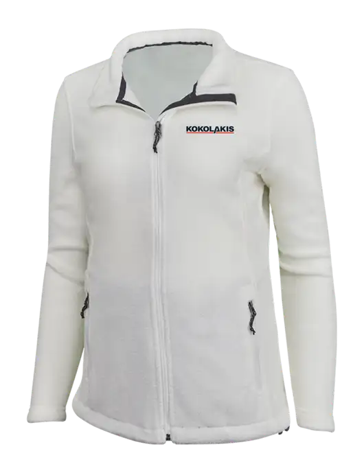 Womens White Fleece Jacket w/Kokolakis Logo