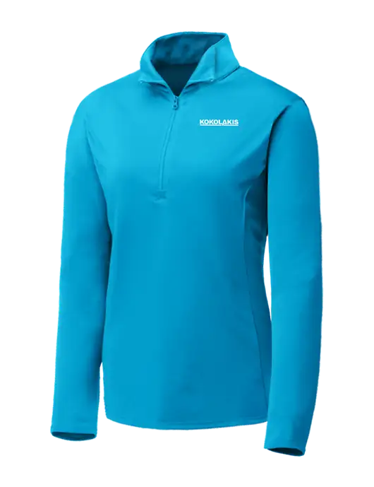 Sapphire Blue Womens Posicharge Competitor ¼ Zip Pullover w/Kokolakis Logo