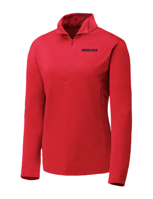 Red Womens Posicharge Competitor ¼ Zip Pullover w/Kokolakis Logo