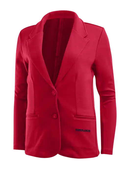 Rich Red Womens Knit Blazer w/Kokolakis Logo